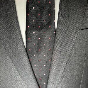 COOLEST BLACK TIE EVER! Brooks Brother Silk tie.